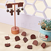 30Pcs Half Round Wood Stud Earring Findings WOOD-UN0001-04-2