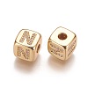 Brass Micro Pave Cubic Zirconia Beads KK-K238-16G-N-2