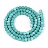 Frosted Opaque Glass Beads Strands GLAA-T032-P4mm-MBB12A-2