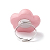 6Pcs 6 Styles Opaque Resin Adjustable Rings RJEW-JR00668-5