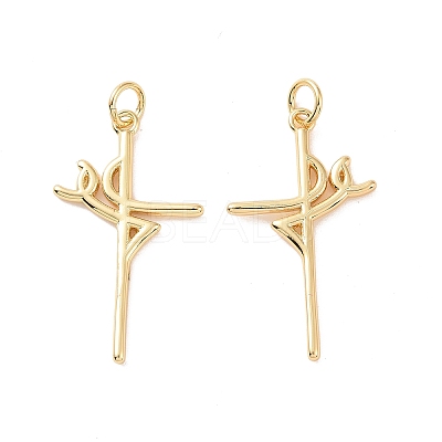 Rack Plating Brass Pendants LS-KK-C004-05G-1