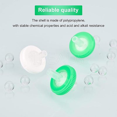 100Pcs 2 Colors Plastic Disposable Microporous Needle Syringe Filter AJEW-OC0002-54-1