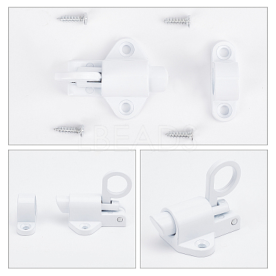 Aluminum & Alloy Lock Catch Clasps AJEW-GF0004-87A-1