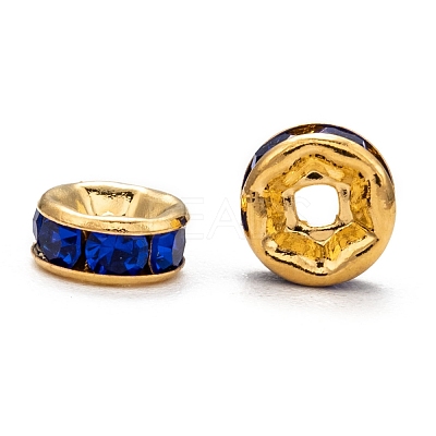 Brass Rhinestone Spacer Beads RB-A014-Z6mm-G-1