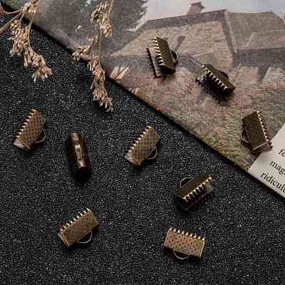 Iron Ribbon Crimp Ends E143Y-AB-1