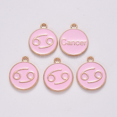 Alloy Enamel Pendants X-ENAM-S124-01B-09D-1