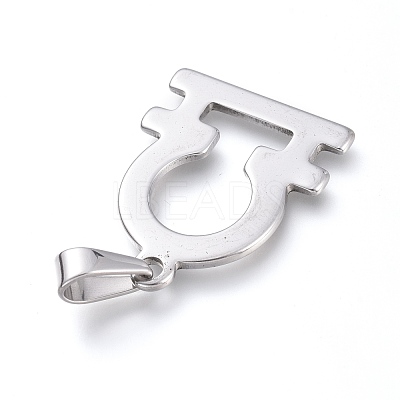 Non-Tarnish 304 Stainless Steel Pendants STAS-L210-06A-P-1