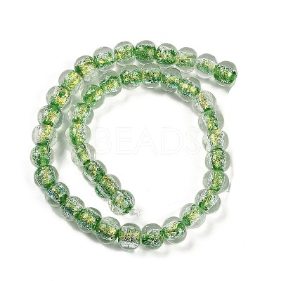 Handmade Foil Lampwork Beads Strands FOIL-K003-06B-13-1
