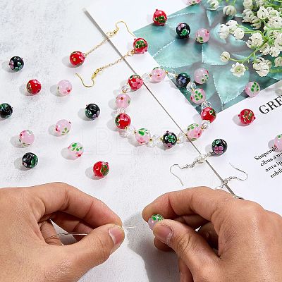 20Pcs Handmade Lampwork Bumpy Beads LAMP-SZ0001-52C-1