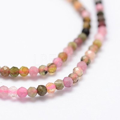 Natural Multicolor Tourmaline Beads Strands G-K185-14B-1