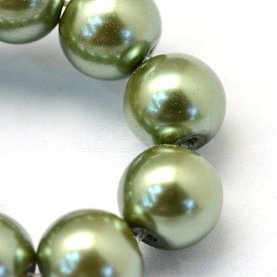 Baking Paint Glass Pearl Bead Strands X-HY-Q003-3mm-49-1