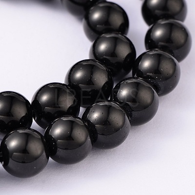 Dyed Natural White Jade Round Bead Strands G-O113-19-6mm-1