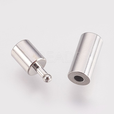 Brass Bayonet Clasps X-KK-P149-08C-1