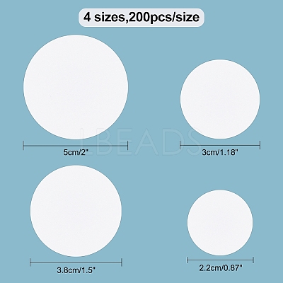 8 Bags 4 Sizes Flat Round English Paper Piecing DIY-CA0001-76-1