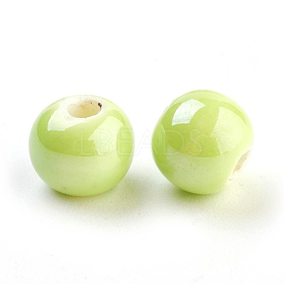 Glazed Porcelain Beads PORC-D001-8mm-21-1