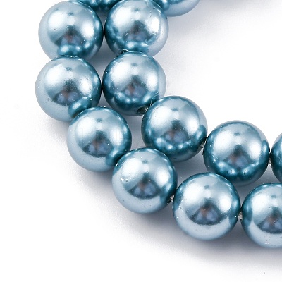 Shell Pearl Beads Strands BSHE-K015-8mm-02-1