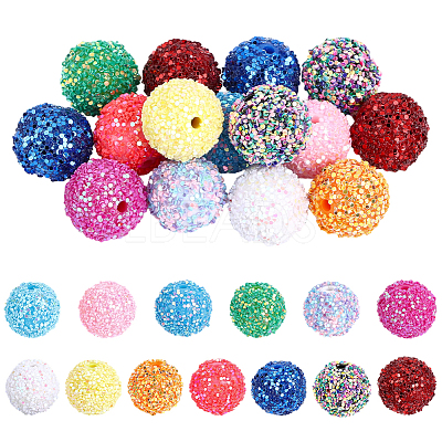 26Pcs 13 Colors Acrylic Beads SACR-PA0001-38-1