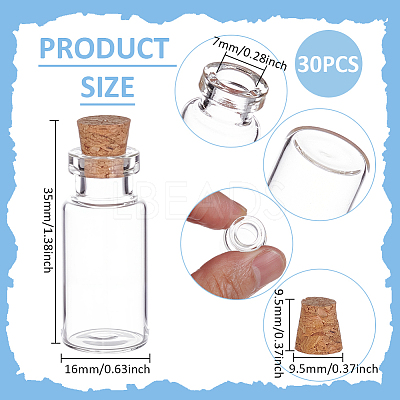 Miniature Glass Bottles LS-AJEW-WH0709-008-1