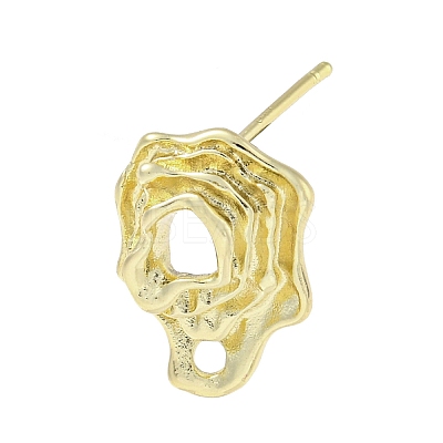 Brass Stud Earring Findings KK-R154-05G-1