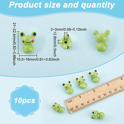 10Pcs Handmade Lampwork Beads LAMP-GO0001-17-1