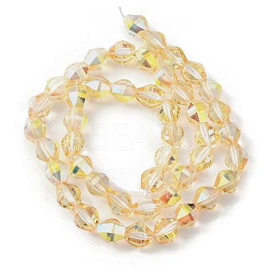 Electroplate Glass Beads Strands EGLA-L045-H-HP01-1