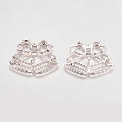 Alloy Open Back Bezel Pendants PALLOY-L203-03RG-1