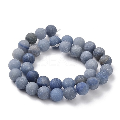 Dyed & Heated Natural Blue Aventurine Beads Strands G-J376-31-10mm-1