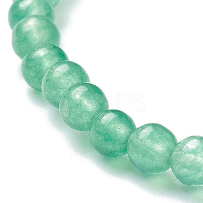 Natural Green Aventurine Beaded Stretch Bracelets BJEW-D446-A-34-1