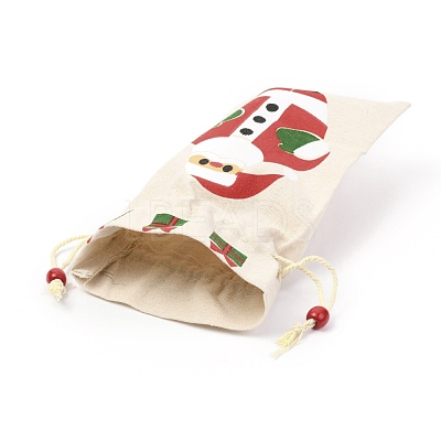 Christmas Theme Cotton Fabric Cloth Bag ABAG-H104-A04-1