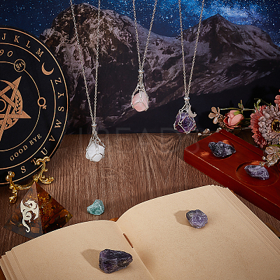 3Pcs Alloy Pendant Necklaces NJEW-PH01576-1