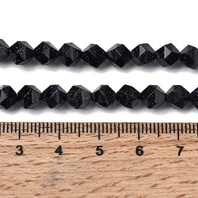 Synthetic Blue Goldstone Beads Strands G-Z119-A24-01-1