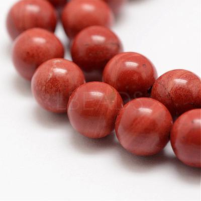 Natural Red Jasper Beads Strands G-E375-10mm-03-1