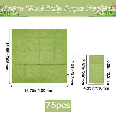 75Pcs Native Wood Pulp Paper Tissue AJEW-BBC0002-26-1