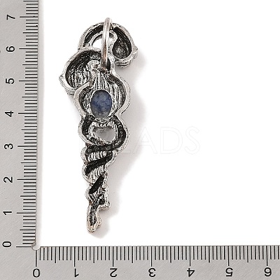 Natural Blue Spot Jasper Pendants G-A224-03AS-07-1