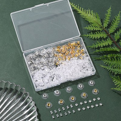 700Pcs 4 Styles Plastic Ear Nuts FIND-YW0006-83-1