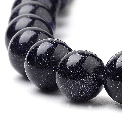 Synthetic Blue Goldstone Beads Strands X-G-S259-41-6mm-1