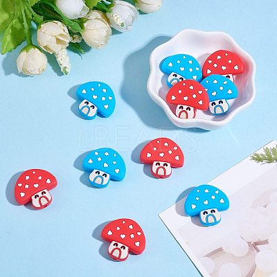 10Pcs 2 Colors Silicone Beads JX772A-1