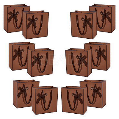 Rectangle Paper Gift Storage Bags with Handle CARB-WH0017-13C-1