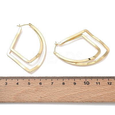 Brass Hoop Earrings for Women KK-CBA4112-08G-1