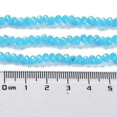 Baking Paint Imitation Jade Glass Bead Strands X-DGLA-A034-J4MM-A13-1