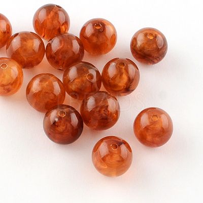 Round Imitation Gemstone Acrylic Beads OACR-R029-16mm-M-1