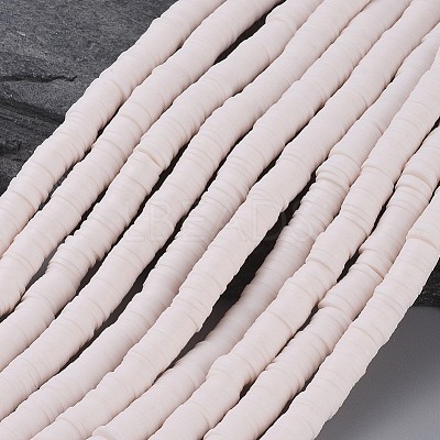 Flat Round Handmade Polymer Clay Beads LS-CLAY-R067-8.0mm-16-1