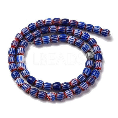 Handmade Lampwork Chevron Beads Strands LAMP-K041-01A-14-1