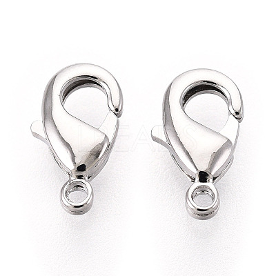 Brass Lobster Claw Clasps KK-YW0004-01A-P-1
