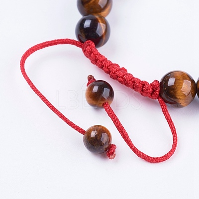 Adjustable Nylon Cord Braided Bead Bracelets BJEW-F308-55C-1