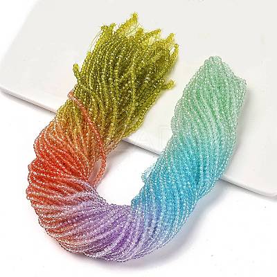 Transparent Painted Glass Beads Strands LS-DGLA-A034-T1mm-A12-1