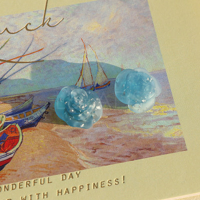 Resin Cabochons Accessories RESI-CJC0003-16D-1