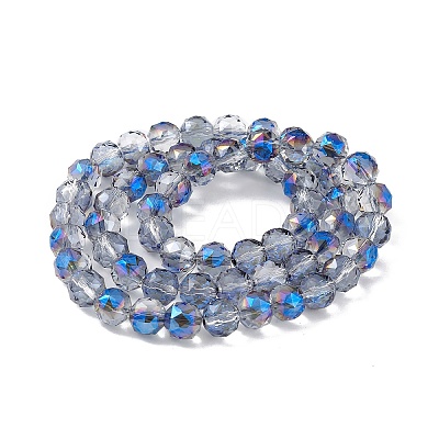 Transparent Electroplate Glass Beads Strands EGLA-F154-HR01-1
