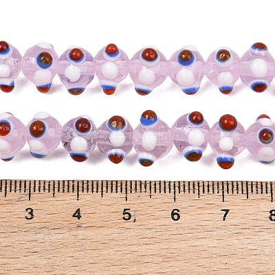 Handmade Bumpy Lampwork Beads Strands LA-CBA05D6-01-13-1