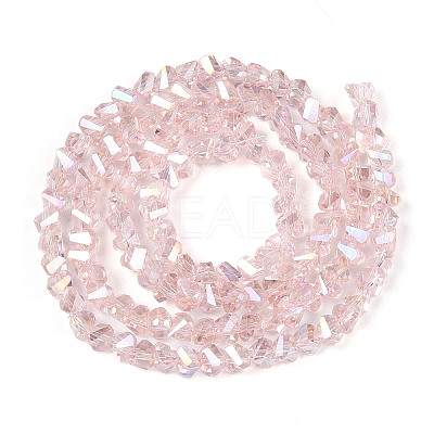 Electroplate Transparent Glass Beads Strands GLAA-N021-4mm-10-1